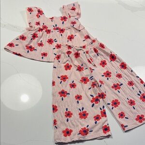 SOLD!! Zara Girls Floral Pink 2 piece set